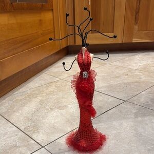 Elegant Red Jewelry Organizer